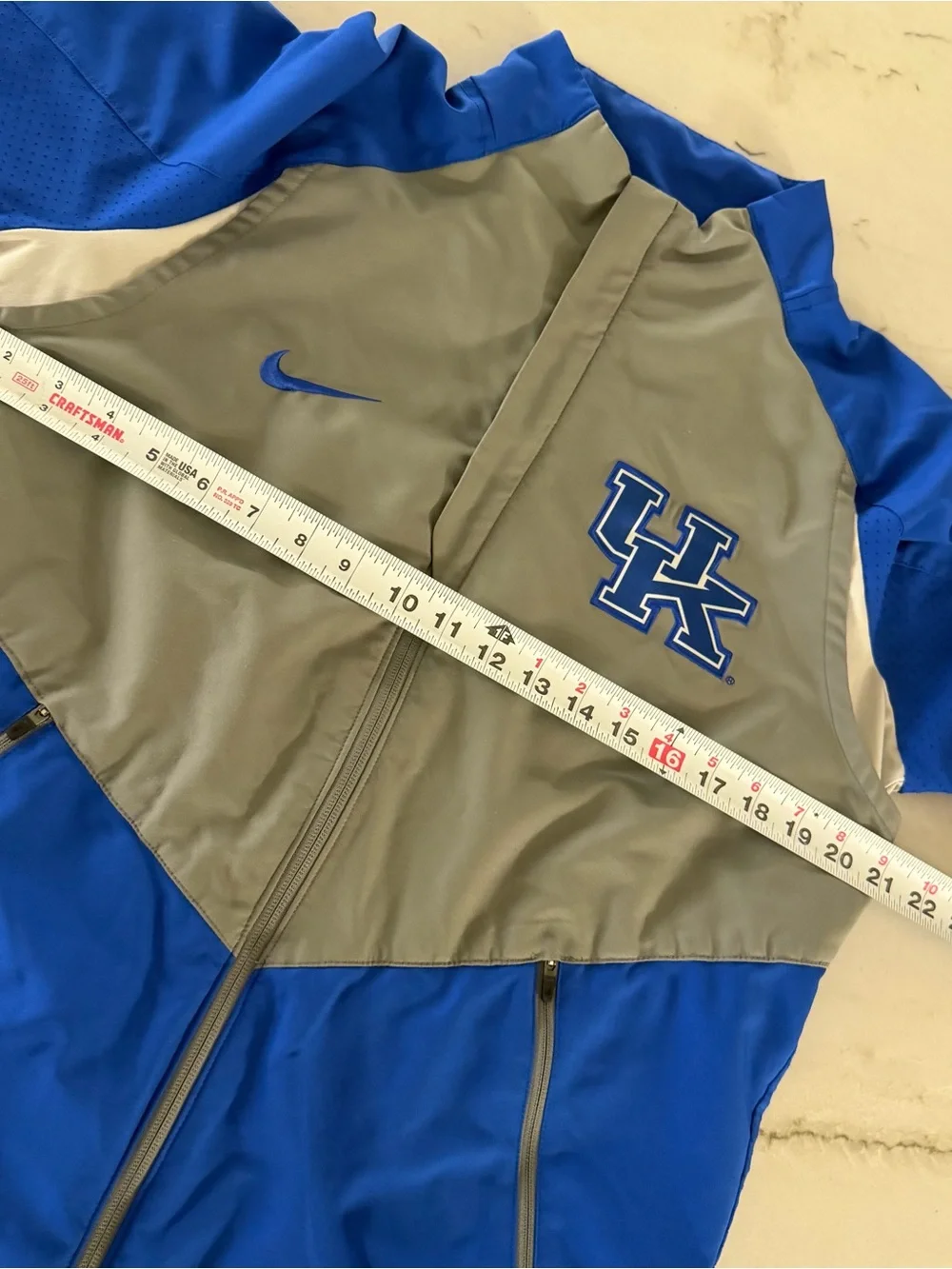 Kentucky Wildcats Nike Dri-Fit Hyper Elite Full Zip Jacket Mens Medium Blue Gray